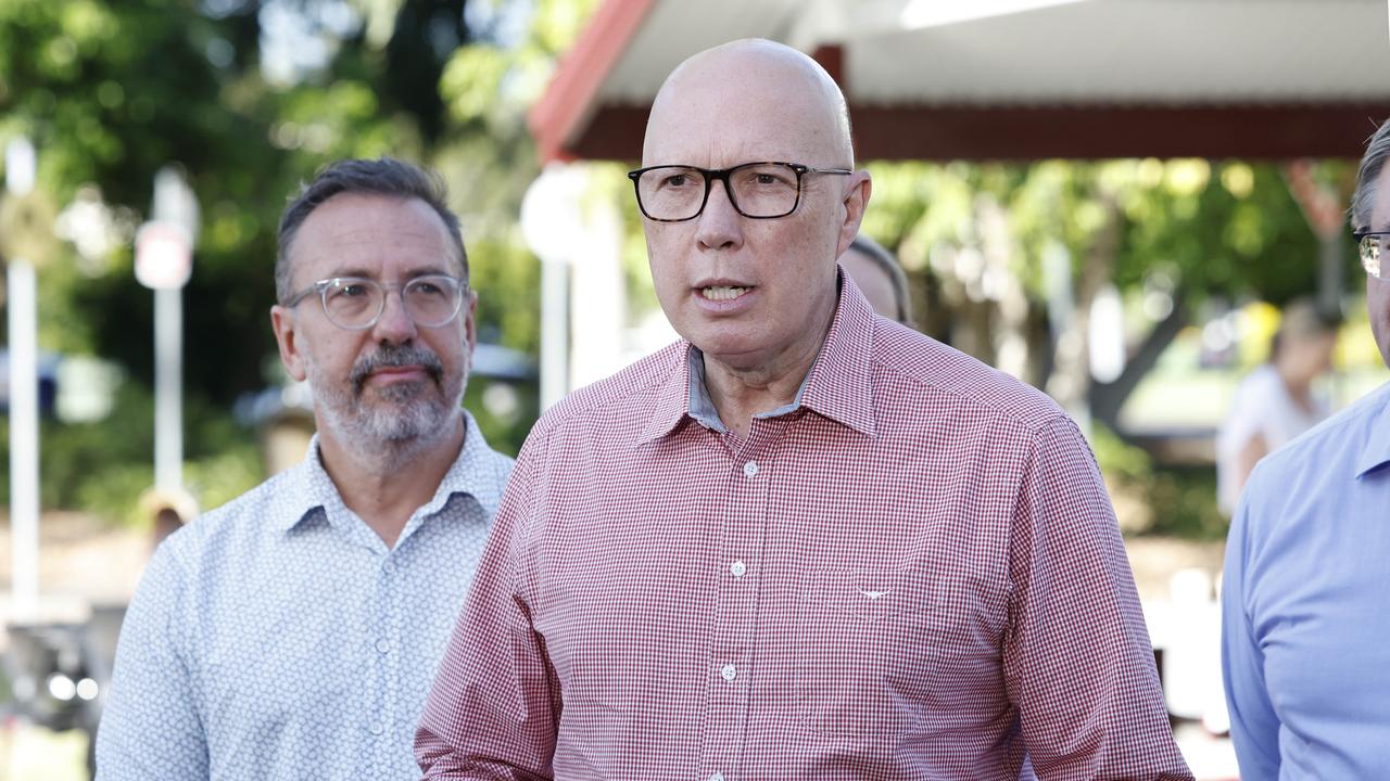 Peter Dutton has pledged $750 million in a crime crackdown. Picture: Richard Dobson / NewsWire.