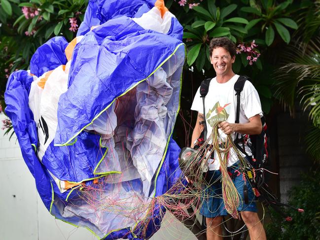 Diogo Coradini, safety officer and instructor for the far north Queensland Paragliding Townsvile. Picture: Shae Beplate.