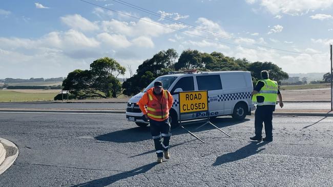 Police were called to the scene at the intersection of Southern Cross and Tower Hill roads. Picture: Jack Colantuono