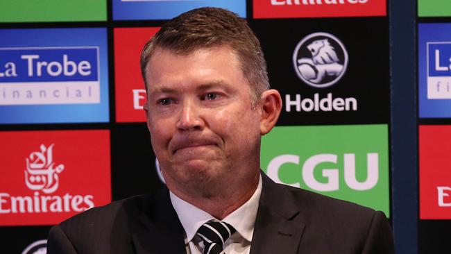 Gary Pert announces his resignation. Pic: Michael Klein