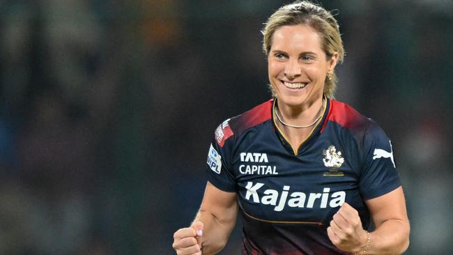 Sophie Molineux celebrates taking a wicket during the WPL final in New Delhi. Picture: Sajjad Hussain/AFP