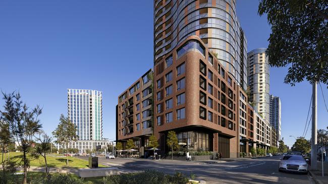 An artist’s impression of Greystar’s $500m build-to-rent project at 15-85 Gladstone St in South Melbourne.