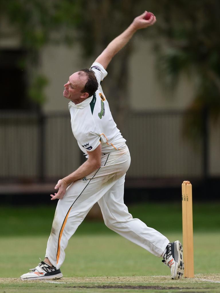 Kookaburra Cup cricket - Queens vs. Mudgeeraba Nerang at Greg Chaplin Oval, Southport. Queens bowler Michael Durbridge .(Photos/Steve Holland)