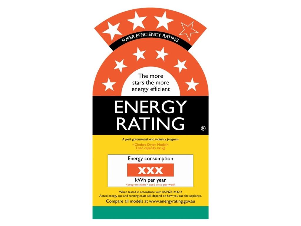 When consulting the energy rating of a product, just remember the more stars it has, the more efficient it is.