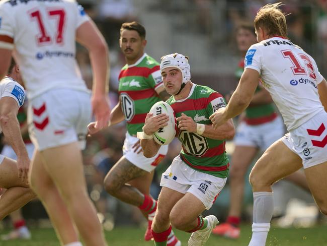 Despite impressing in Mitchell’s absence, Jye Gray is set to lose the No.1 jersey and possibly shift to the bench. Picture: Getty Images