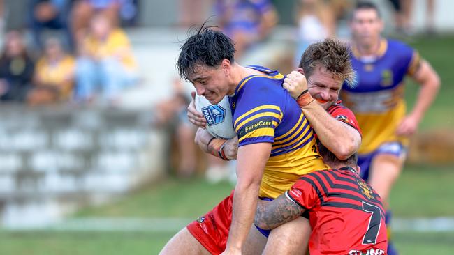 Tyrone Harding with a hit-up. Picture: DC Sports Photography