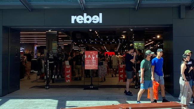 Rebel store on Rundle Mall. Picture: Agnes Gichuhi