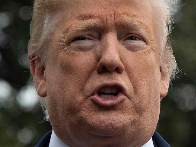 (FILES) In this file photo taken on January 19, 2019 US President Donald Trump speaks as he departs the White House in Washington, DC, before flying to Dover Air force Base to visit with families of fallen soldiers. - An upcoming book portrays a White House staff under President Donald Trump that was "absolutely out of control" at times and often at each other's throats, according to excerpts published on January 22, 2019. "Team of Vipers: My 500 Extraordinary Days in the Trump White House," which goes on sale next week, was written by Cliff Sims, who served as a special assistant to the 45th president. The Washington Post, National Public Radio and Axios obtained advance copies or excerpts of the 384-page book by Sims, who worked on Trump's campaign before joining the White House as Director of Message Strategy. (Photo by Jim WATSON / AFP)