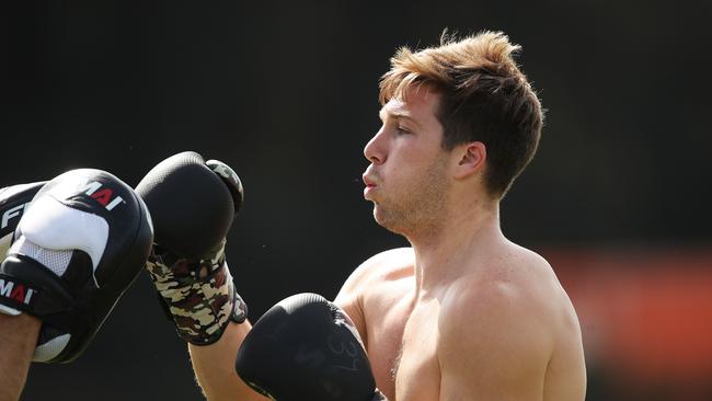 Toby Greene at GWS training earlier this season.