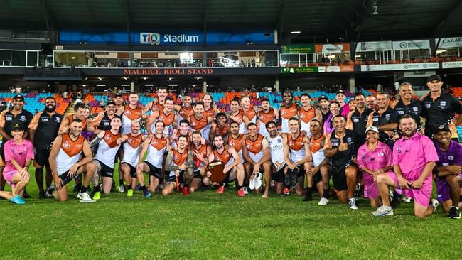 The NT Rep team won against South Fremantle at TIO Stadium. Picture: Patch Clapp / AFLNT Media