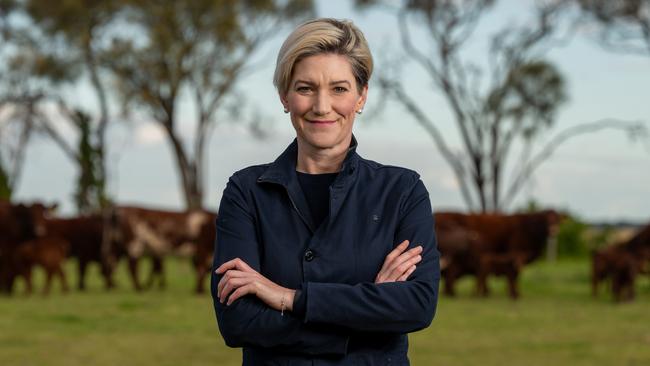 Former federal MP Nicolle Flint on her parents’ property near Kingston in the state’s South-East. Picture: Naomi Jellicoe