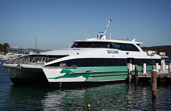 The latest Fast Ferry from Manly to Barangaroo at Manly Wharf. Picture: Adam Yip