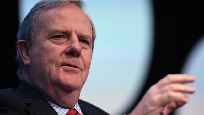 Former Treasurer and Chairman of the Future Fund, Peter Costello during the Australian Financial Review (AFR) summit, Investing for Growth, at the Hilton Hotel in Sydney, Tuesday, March 10, 2020. (AAP Image/Dean Lewins) NO ARCHIVING