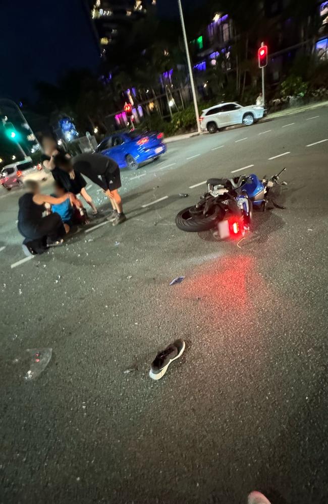 Photos from the scene of the crash in Surfers Paradise. Picture: Supplied