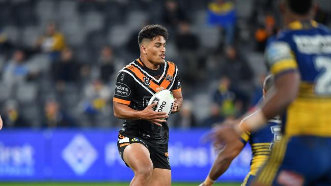 Shawn Blore could earn a starting role at the Wests Tigers in 2021: Picture: NRL Photos.