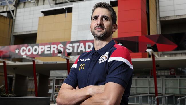 Adelaide United chief executive Nathan Kosmina says the Reds are well-placed to successfully negotiate a potential return to A-League action in June. Picture: Sarah Reed