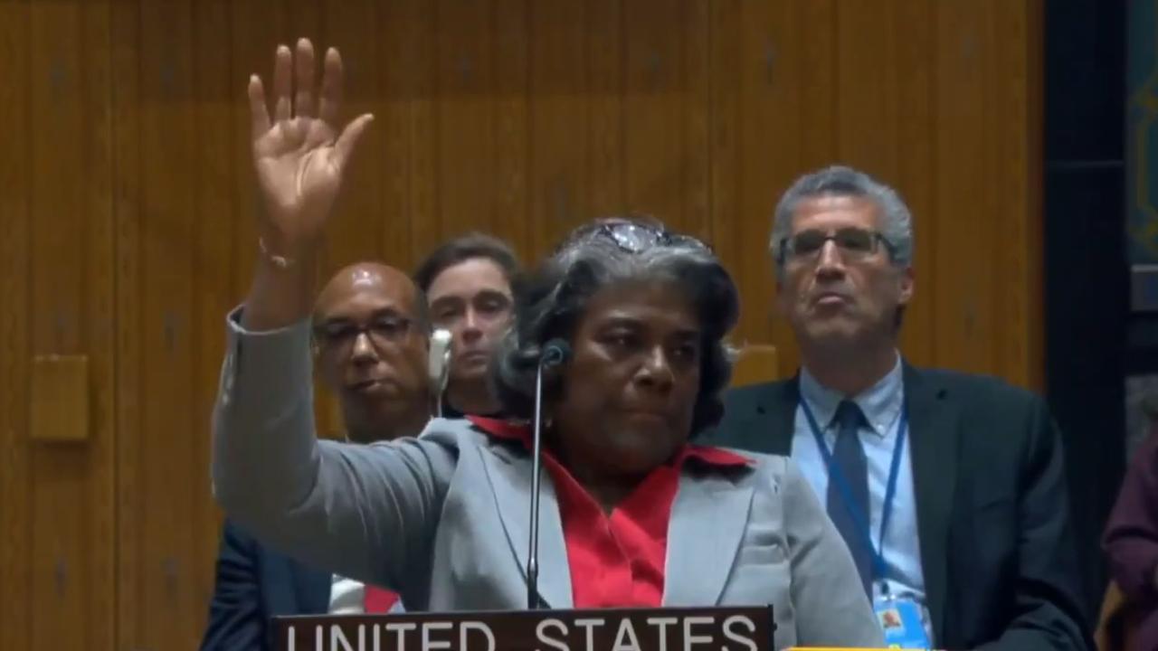 The US abstains from voting on the US resolution. Picture: Supplied