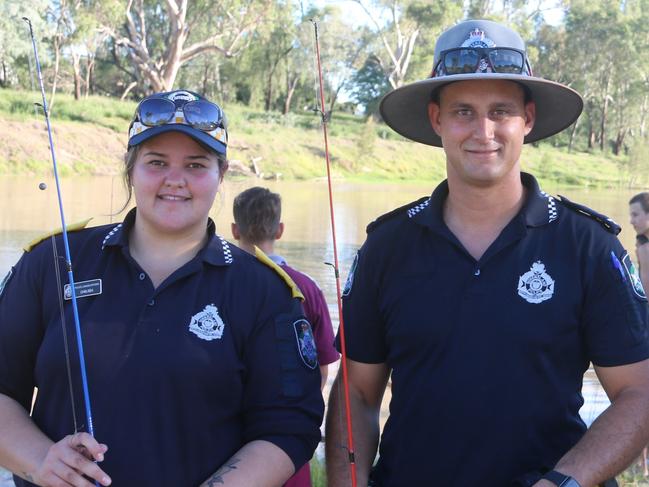 Constable Daniel Burton and Police Liaison Officer Chelsea Beardmore from St George station were awarded a QBank everyday heroes award for their Blue Lures initiative.