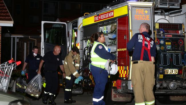 A body was found in a townhouse destroyed by fire at Mount Druitt. Picture: Bill Hearne