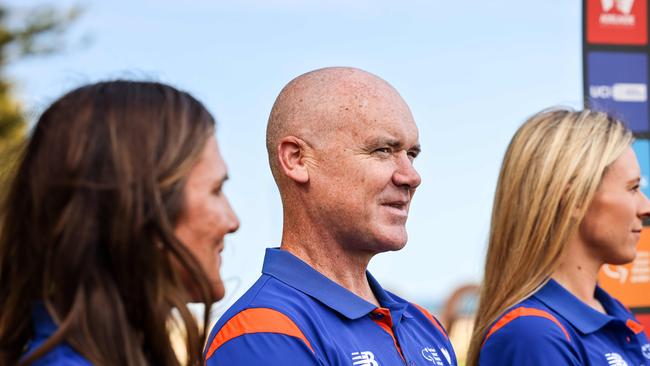 Assistant race director Carlee Taylor, left, director Stuart O'Grady, fellow assistant Annette Edmondson announcing the dates of this year’s tour. Picture: Russell Millard