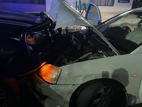 A wanted man rammed police cars after an extended pursuit. Photo: NSW Police.