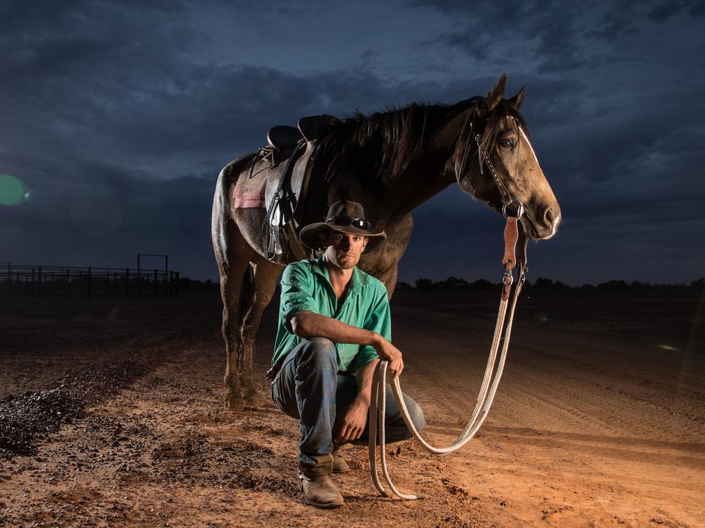 Jamie Kunze, Leading Hand at Macumba Station, Oodnadatta. Picture: Matt Turner.