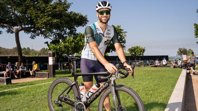 Ryan Coppola was the fastest to finish the 145km Sunbuild Top End Gran Fondo 2023, Darwin. Picture: Pema Tamang Pakhrin