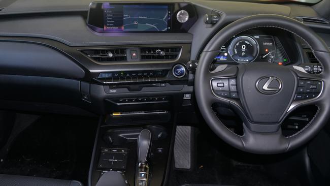 Inside the Lexus UX 300e Luxury.