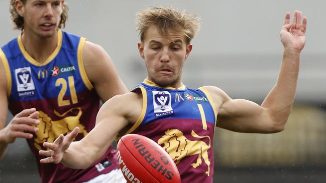 Kai Lohmann impressed for Brisbane. (Photo by Darrian Traynor/AFL Photos/via Getty Images)