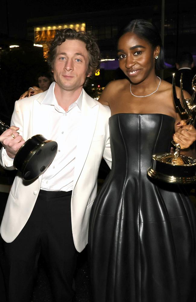 Jeremy Allen White and Ayo Edebiri. Picture: Kevin Winter/Getty Images