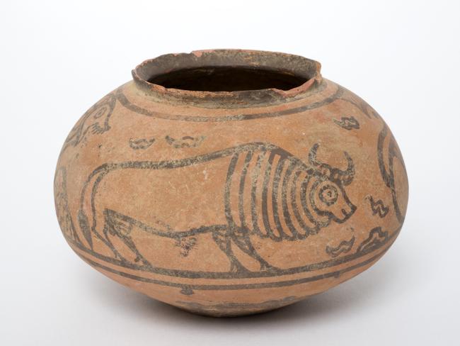 Indus valley vessel with decoration of oxen. Macquarie University History Museum. Picture: Effy Alexakis/Photowrite