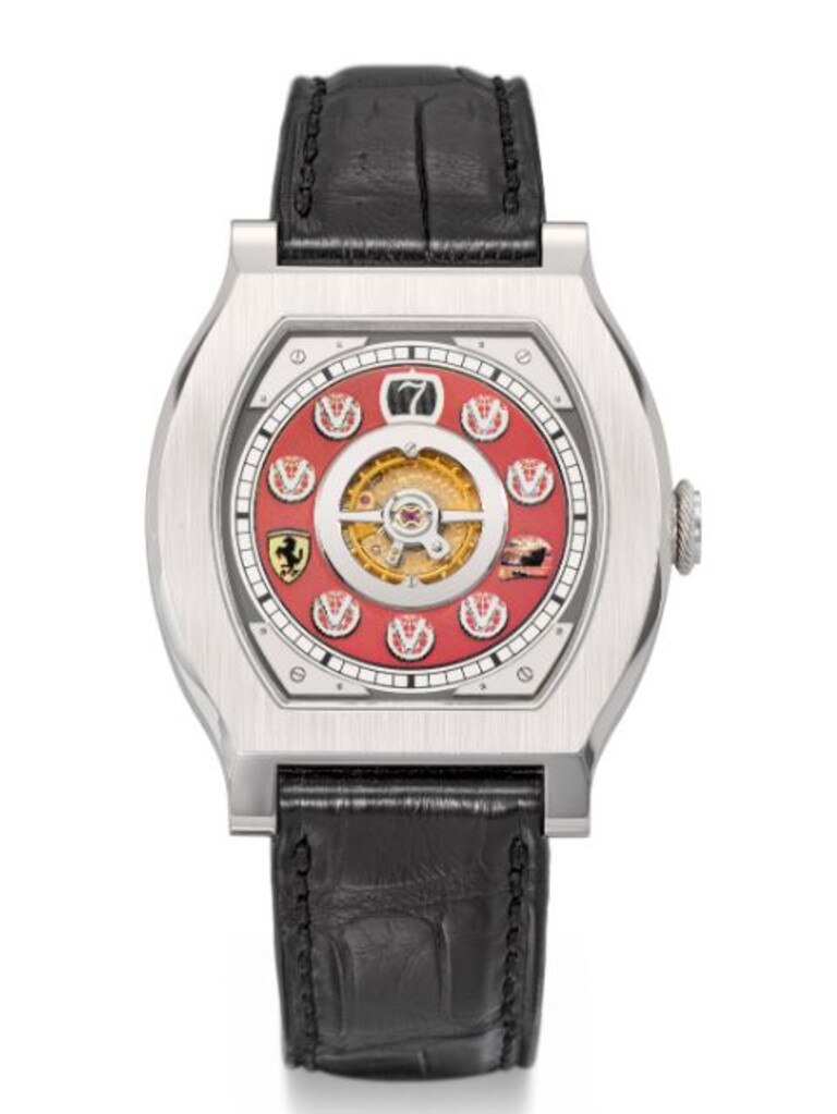 The FP Journe Vagabondage 1 Model was gifted to Schumacher by Jean Todt. Pic: Christie's