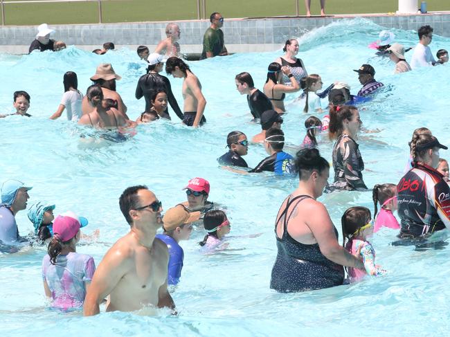 Wet’n’Wild has reopened – but not everyone has the luxury to socialise on hot days. Picture: Glenn Hampson