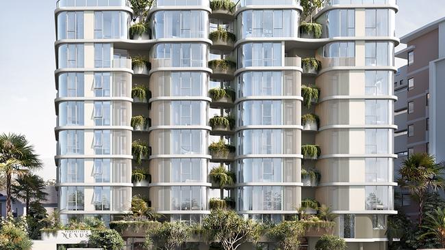 Artist impression of the Nexus development which is planned by Sherpa Property Group for a site in Palm Beach. Picture: Supplied.