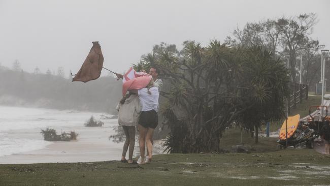 Damaging winds, heavy rainfall and high tides hit Byron Bay. Picture: Natalie Grono