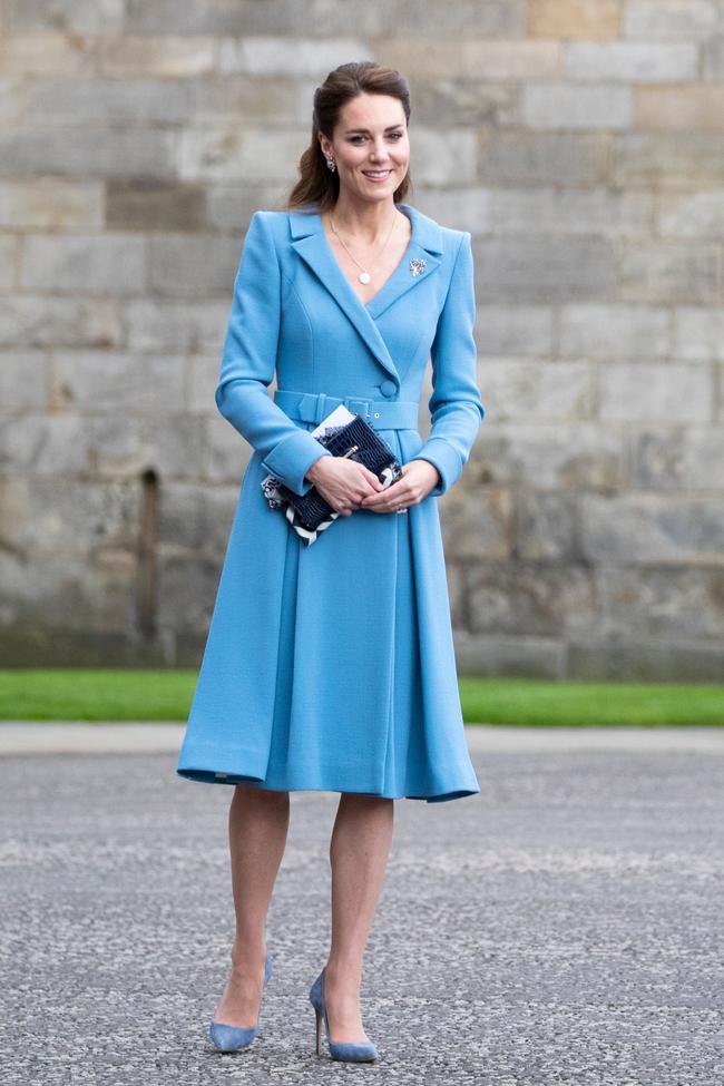 The Strathberry Multrees walletStrathberry, a brand also beloved by sister-in-law Meghan Markle, is behind the navy clutch that Kate has been spotted with on two outings to date: the first, paired with a duck egg blue Emilia Wickstead coat dress in Scotland, and the second, on the balcony at Buckingham Palace during 2022’s Trooping the Colour.