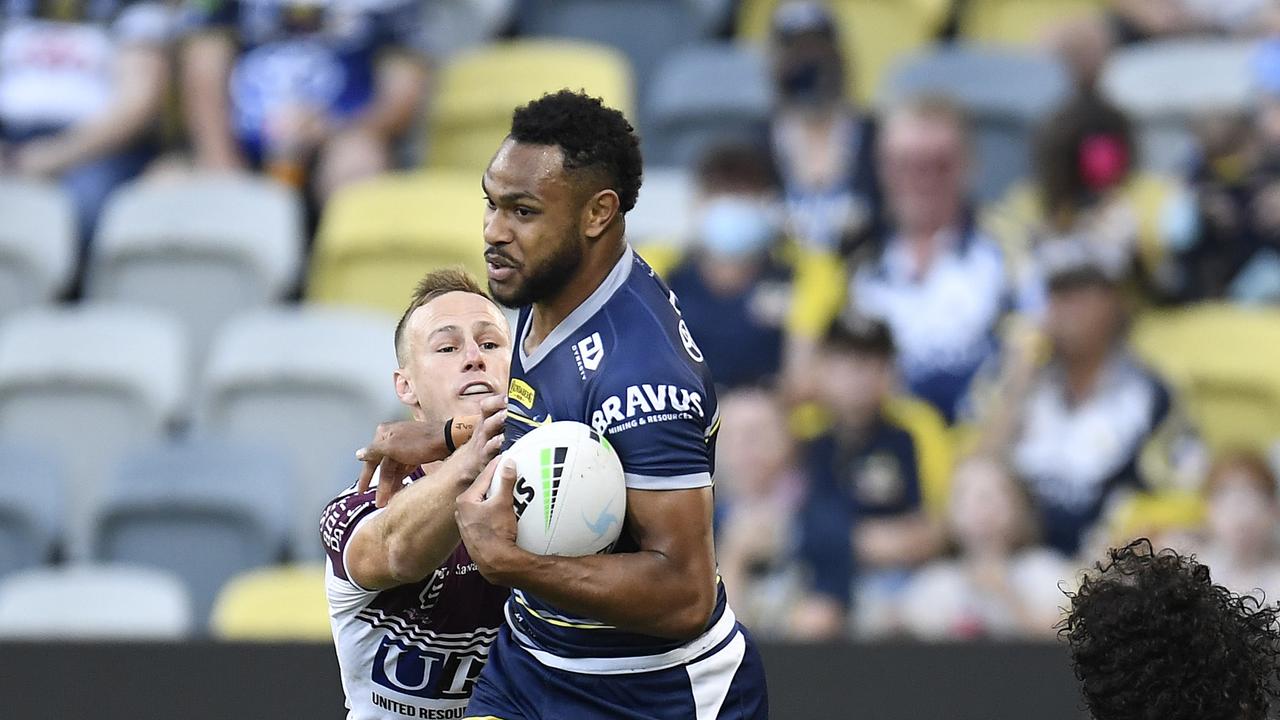 Hamiso Tabuai-Fidow left the field injured but showed he’s ready to breakout in 2022. Picture: Getty Images.