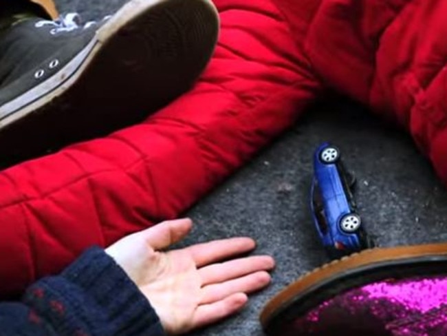 Northern Ireland’s Department of the Environment graphic road safety ad