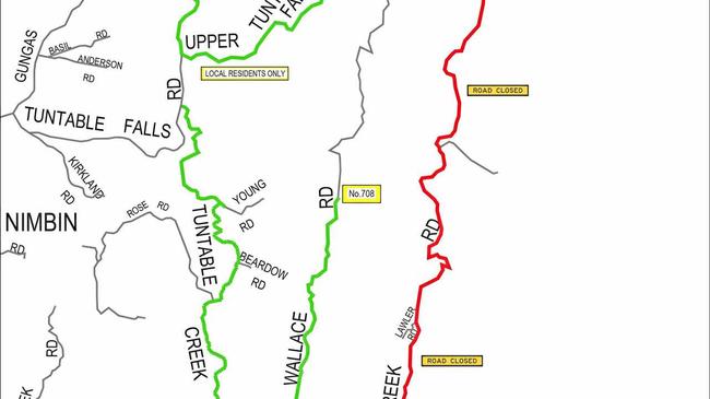 Roads remain closed due to fires. Picture: Lismore City Council