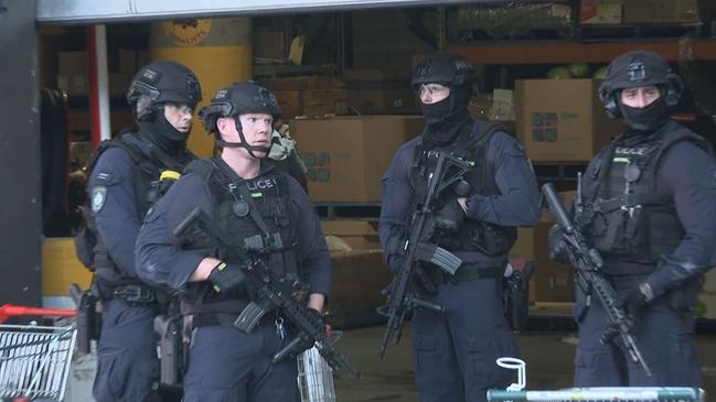 Police at Bondi Junction n Westfields where six people were stabbed to death.. Credit: TNV