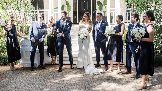 Wedding of Lucy Follent and Zachary Howarth. Picture: Anna Tomlinson