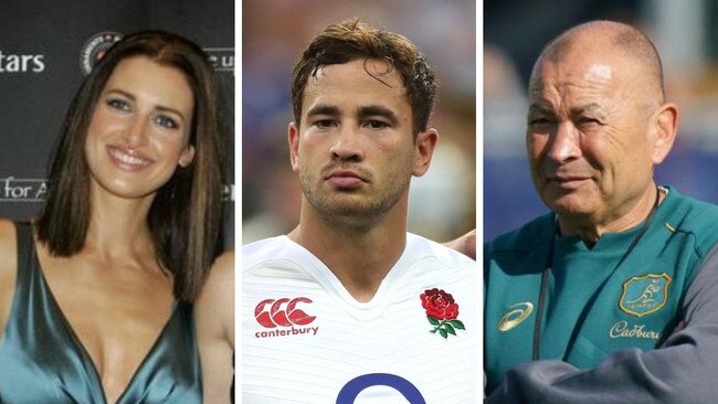 Kirsty Gallacher, Danny Cipriani and Eddie Jones