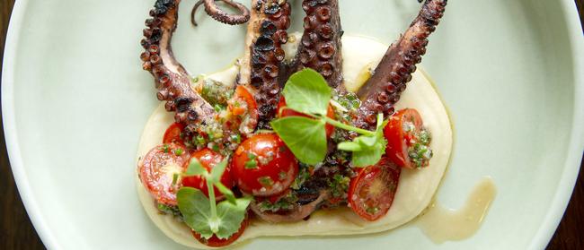 The Fremantle octopus at Mosconi, Fortitude Valley, Picture: Sarah Marshall