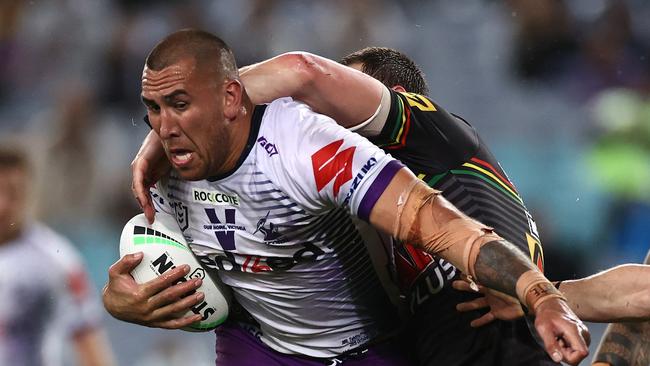 Nelson Asofa-Solomona is the only Storm player yet to receive a Covid vaccine. Picture: Cameron Spencer/Getty