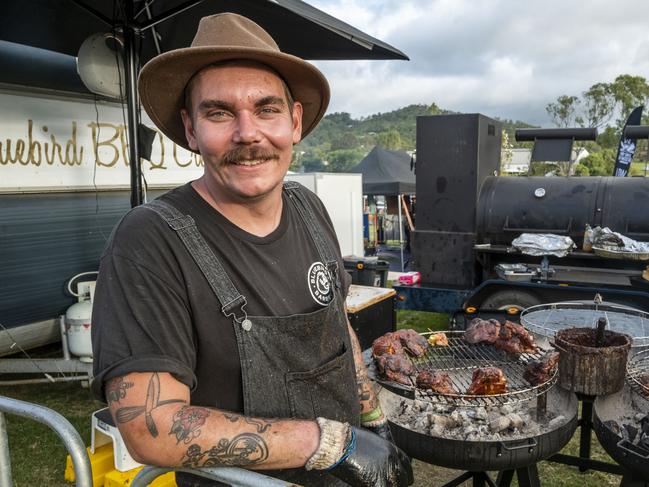 Jim Osborn from Bluebird BBQ Crew at Meatstock, Toowoomba Showgrounds. Saturday, April 9, 2022. Picture: Nev Madsen.