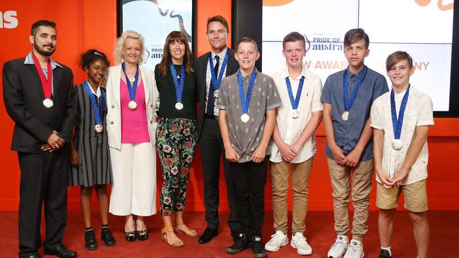 Finalists Mohit Tolani, Preethika Mathan, Debbie Organ, Karen Fowler, Ryan Fowler, Zac Brown, Jaime Privett, Ben Whitehouse and Patrick Whitehouse. Picture: Richard Dobson 