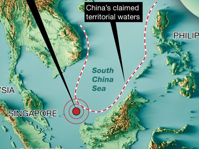 China has been playing a dangerous game in the South China Sea. Picture: Supplied