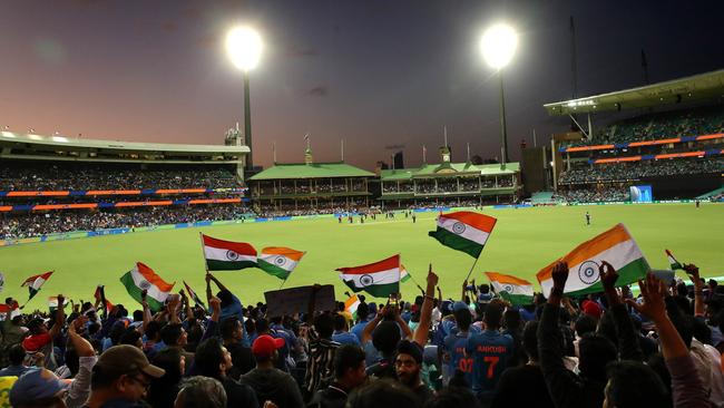 Indian fans at the SCG for the T20 International between Australia and India this month. Picture: Phil Hillyard