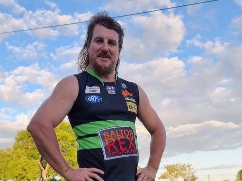 Katherine Camels runner Matthew McDonald was handed a 15-week suspension for striking following the Big Rivers Football League grand final. Picture: Katherine Camels.