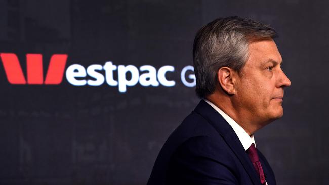 Westpac chief executive Brian Hartzer speaks during a press briefing after the company's full year results. (Image: AFP/William West)